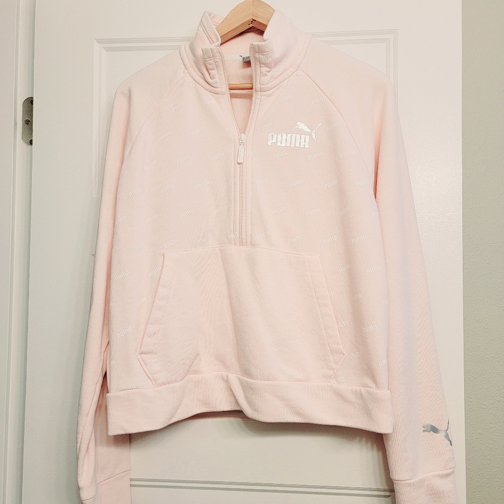 Puma Pink Half Zip Pullover